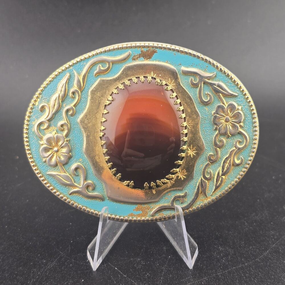 Western Jasper/Agate Belt Buckle South West Cowboy Style